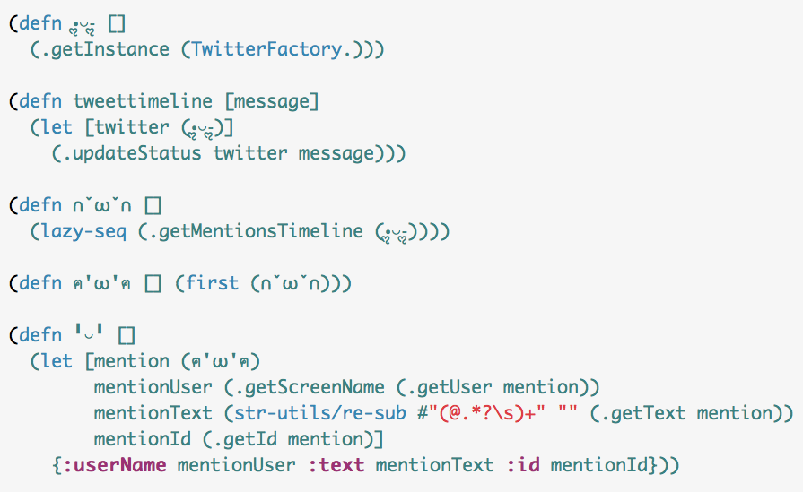 clojure code